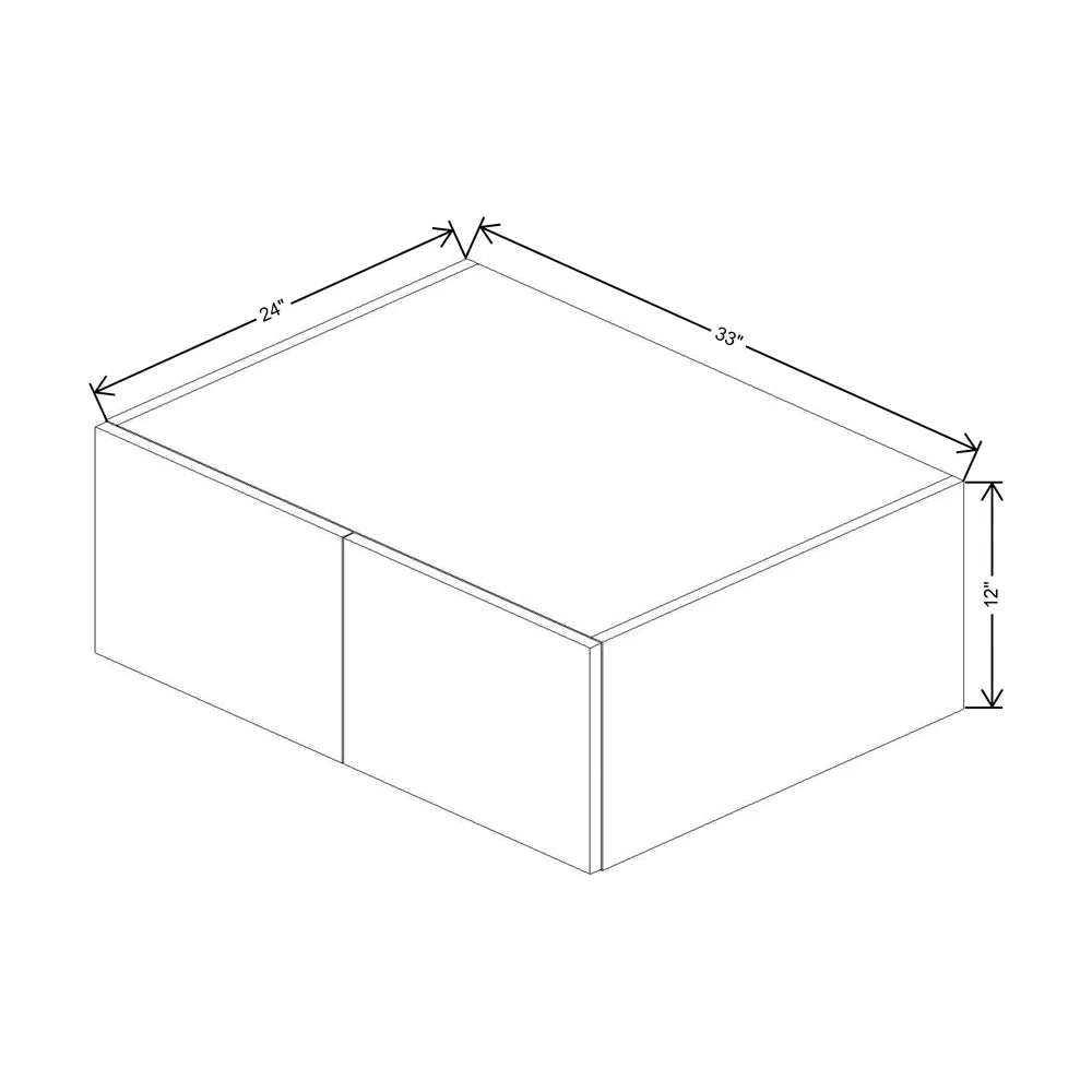CNC Concord Fashion White 33" W X 12" H X 24" D Double Door Wall Cabinet