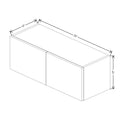 CNC Concord Elegant Stone 33" W X 12" H Double Door Wall Cabinet