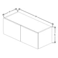 Fabuwood Illume Catalina Gris Nube 33" W X 12" H X 13" D Double Door Wall Cabinet