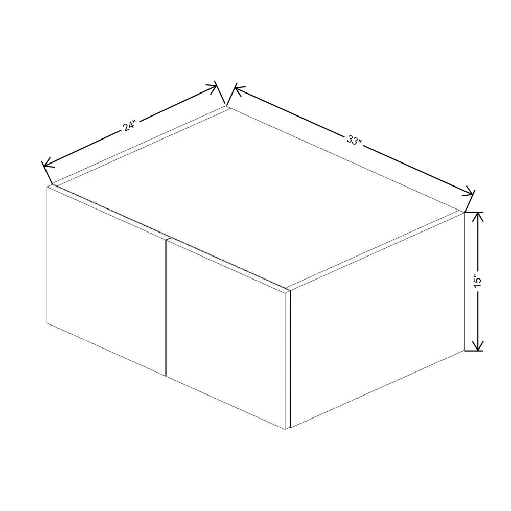 CNC Classic Milano Dune 33" W X 15" H X 24" D Double Door Wall Cabinet