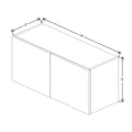 CNC Luxor Espresso 33" W X 15" H Double Door Wall Cabinet