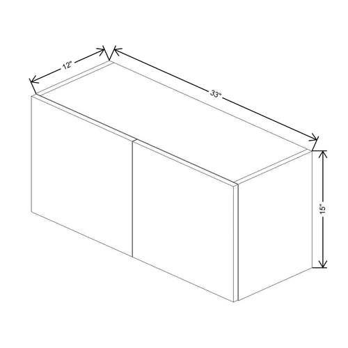 CNC Classic Broadway Cobalt 33" W X 15" H Double Door Wall Cabinet