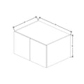 CNC Luxor Smoky Grey 33" W X 18" H X 24" D Double Door Wall Cabinet