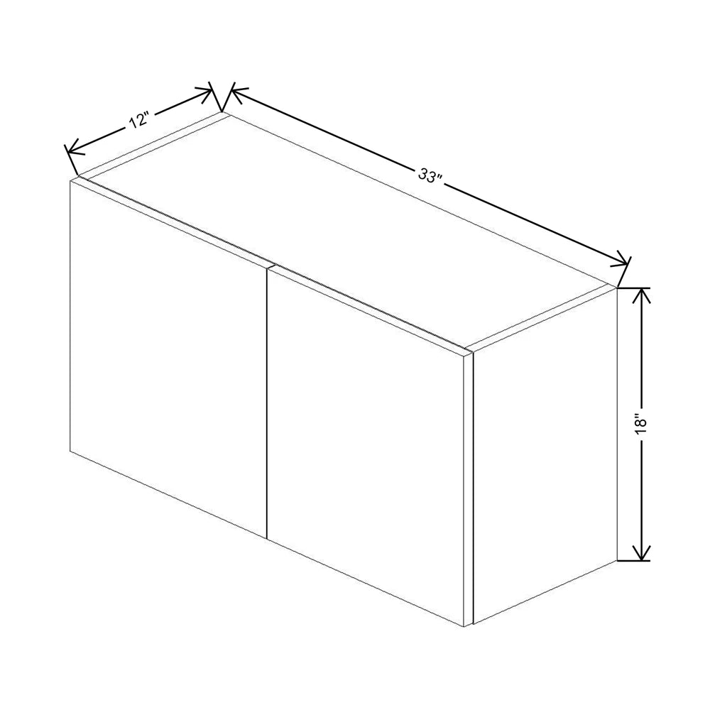 CNC Classic Broadway Cobalt 33" W X 18" H Double Door Wall Cabinet