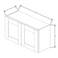 Fabuwood Allure Galaxy Elderberry 33" W X 18" H X 12" D Double Door Wall Cabinet