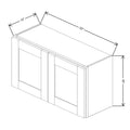 Fabuwood Allure Nexus Sage Green 33" W X 18" H X 12" D Double Door Wall Cabinet