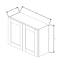 Fabuwood Allure Galaxy Mocha 33" W X 24" H X 12" D Double Door Wall Cabinet