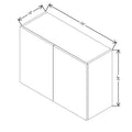 CNC Concord Fashion White 33" W X 24" H Double Door Wall Cabinet