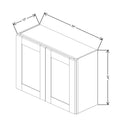 Fabuwood Allure Galaxy Natural Oak 33" W X 24" H X 12" D Double Door Wall Cabinet
