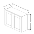 Fabuwood Allure Galaxy Biscuit 33" W X 24" H X 12" D Double Door Wall Cabinet