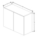 Fabuwood Illume Catalina Olivo 33" W X 24" H X 13" D Double Door Wall Cabinet