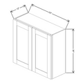 Fabuwood Allure Galaxy Mocha 33" W X 30" H X 12" D Double Door Wall Cabinet