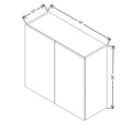 CNC Classic Broadway Coastal 33" W X 30" H Double Door Wall Cabinet