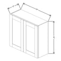 Fabuwood Allure Luna Natural Oak 33" W X 30" H X 12" D Double Door Wall Cabinet