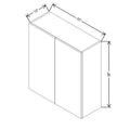 CNC Classic Milano Polar White 33" W X 36" H Double Door Wall Cabinet