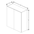 Fabuwood Illume Tuscany Muratti 4 33" W x 36" H x 13" D Double Door Wall Cabinet