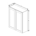 Fabuwood Allure Galaxy Seaside Pine 33" W X 39" H X 12" D Double Door Wall Cabinet