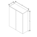 CNC Concord Elegant White 33" W X 42" H Double Door Wall Cabinet