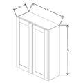 Fabuwood Allure Galaxy Seaside Pine 33" W X 42" H X 12" D Double Door Wall Cabinet