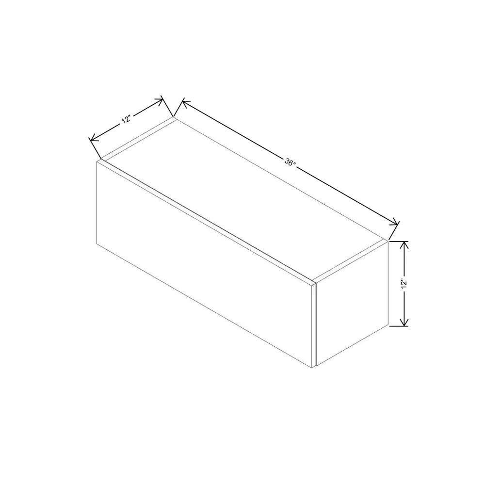 CNC Classic Broadway Coastal 36" W X 12" H Horizontal Wall Cabinet
