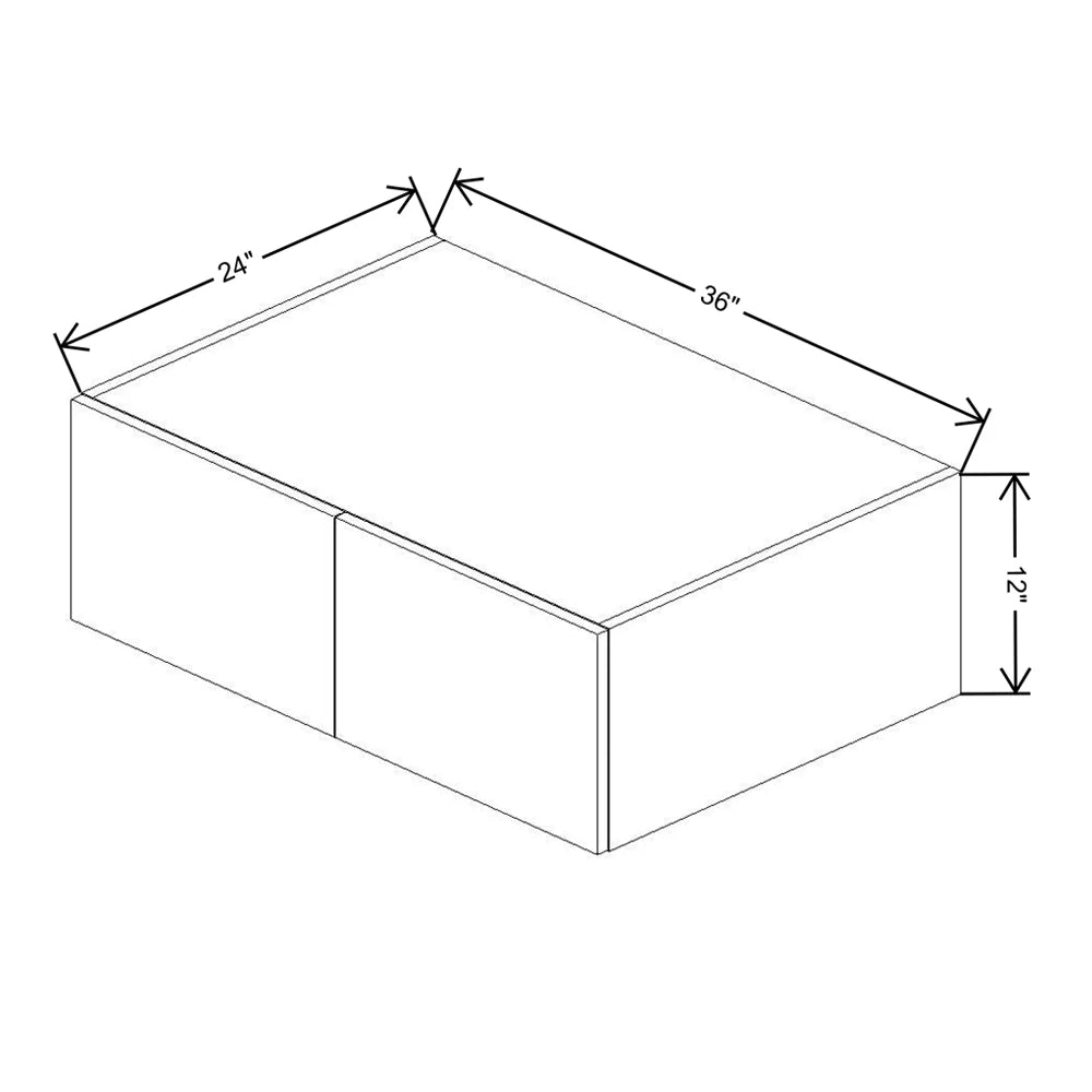 Fabuwood Ovela Catalina Verde Salvia 36" W X 12" H X 24" D Double Door Wall Cabinet