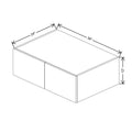 CNC Concord Elegant Stone 36" W X 12" H X 24" D Double Door Wall Cabinet