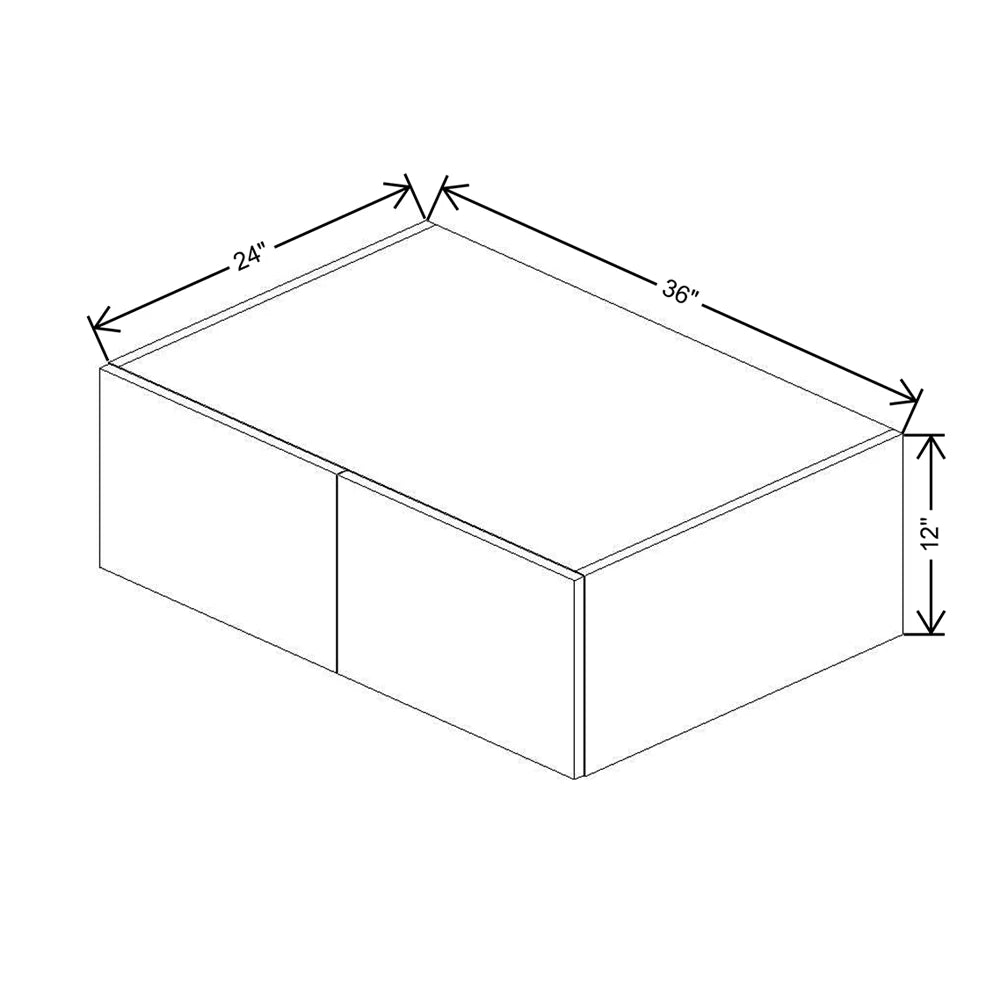CNC Classic Milano Sand 36" W X 12" H X 24" D Double Door Wall Cabinet