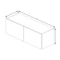 CNC Classic Milano Sand 36" W X 12" H Double Door Wall Cabinet
