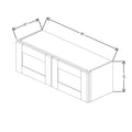 Fabuwood Allure Galaxy Elderberry 36" W X 12" H X 12" D Double Door Wall Cabinet