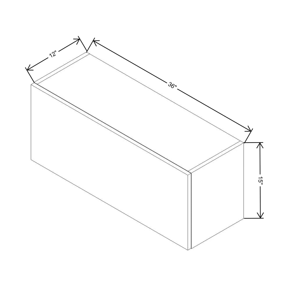CNC Classic Milano Dune 36" W X 15" H Horizontal Wall Cabinet