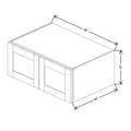 Fabuwood Allure Galaxy Biscuit 36" W X 15" H X 24" D Double Door Wall Cabinet