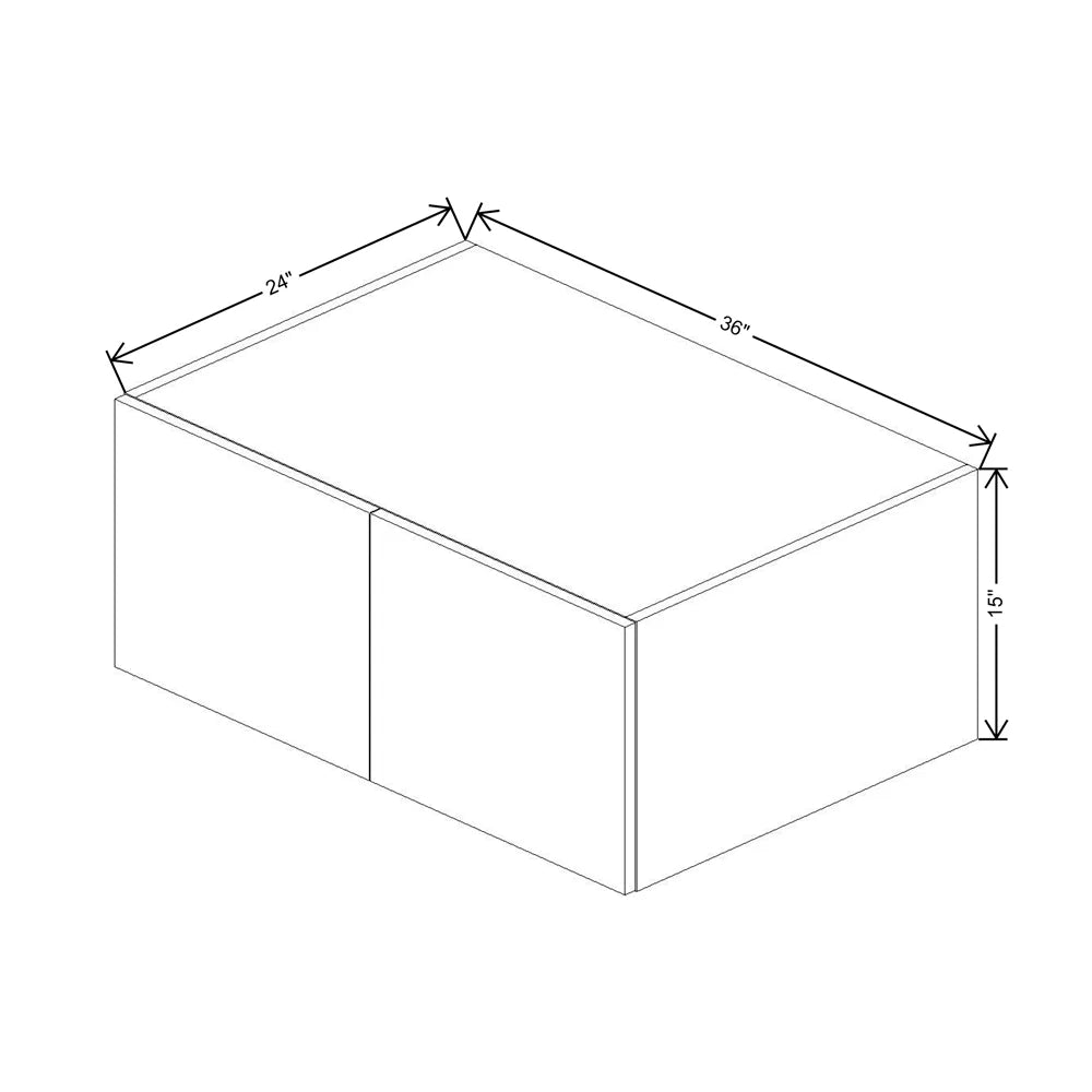 CNC Concord Elegant Stone 36" W X 15" H X 24" D Double Door Wall Cabinet