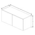 Fabuwood Illume Tuscany Muratti 1 36" W x 15" H x 13" D Double Door Wall Cabinet