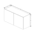 CNC Classic Milano Ash 36" W X 18" H Double Door Wall Cabinet