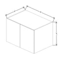 Fabuwood Illume Tuscany Nocce 1 36" W x 24" H x 24" D Double Door Wall Cabinet