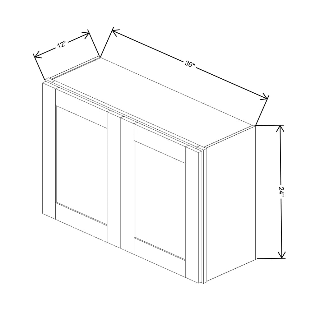 Fabuwood Allure Luxe Frost 36" W X 24" H X 12" D Double Door Wall Cabinet