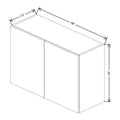 Fabuwood Illume Tuscany Muratti 4 36" W x 24" H x 13" D Double Door Wall Cabinet