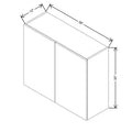 CNC Classic Milano Polar White 36" W X 30" H Double Door Wall Cabinet