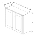 Fabuwood Allure Galaxy Biscuit 36" W X 30" H X 12" D Double Door Wall Cabinet