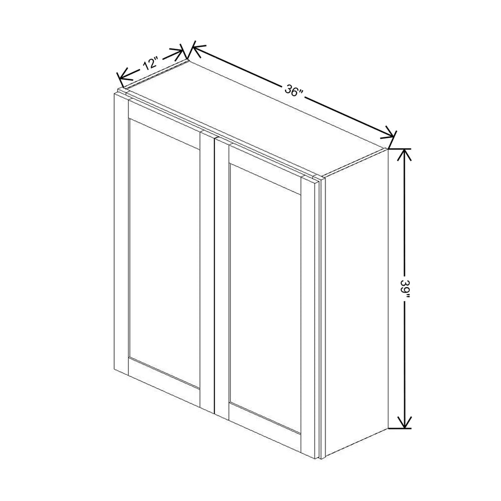 Fabuwood Allure Galaxy Elderberry 36" W X 39" H X 12" D Double Door Wall Cabinet