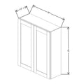 Fabuwood Allure Galaxy Mint Green 36" W X 42" H X 12" D Double Door Wall Cabinet
