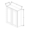Fabuwood Allure Galaxy Dark Aqua 36" W X 42" H X 12" D Double Door Wall Cabinet