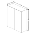 Fabuwood Illume Tuscany Ida 2 36" W x 42" H x 13" D Double Door Wall Cabinet