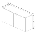 CNC Concord Newport White 39" W X 18" H Double Door Wall Cabinet