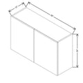 CNC Classic Broadway Cotton 39" W X 24" H Double Door Wall Cabinet