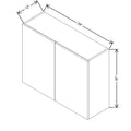CNC Classic Versailles White 39" W X 30" H Double Door Wall Cabinet