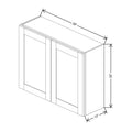 Fabuwood Allure Galaxy Elderberry 39" W X 30" H X 12" D Double Door Wall Cabinet