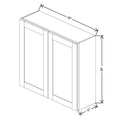 Fabuwood Allure Galaxy Natural Oak 39" W X 36" H X 12" D Double Door Wall Cabinet