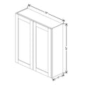 Fabuwood Allure Luna Natural Oak 39" W X 42" H X 12" D Double Door Wall Cabinet