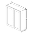 Fabuwood Allure Galaxy Natural Oak 39" W X 42" H X 12" D Double Door Wall Cabinet